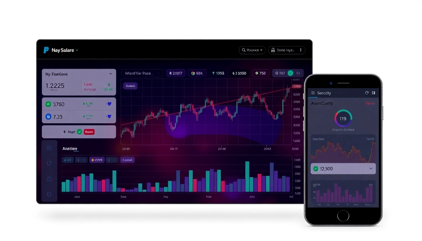 Visual of aicoin's real-time cryptocurrency trading dashboard with customizable charts and security features, showcasing platform versatility.