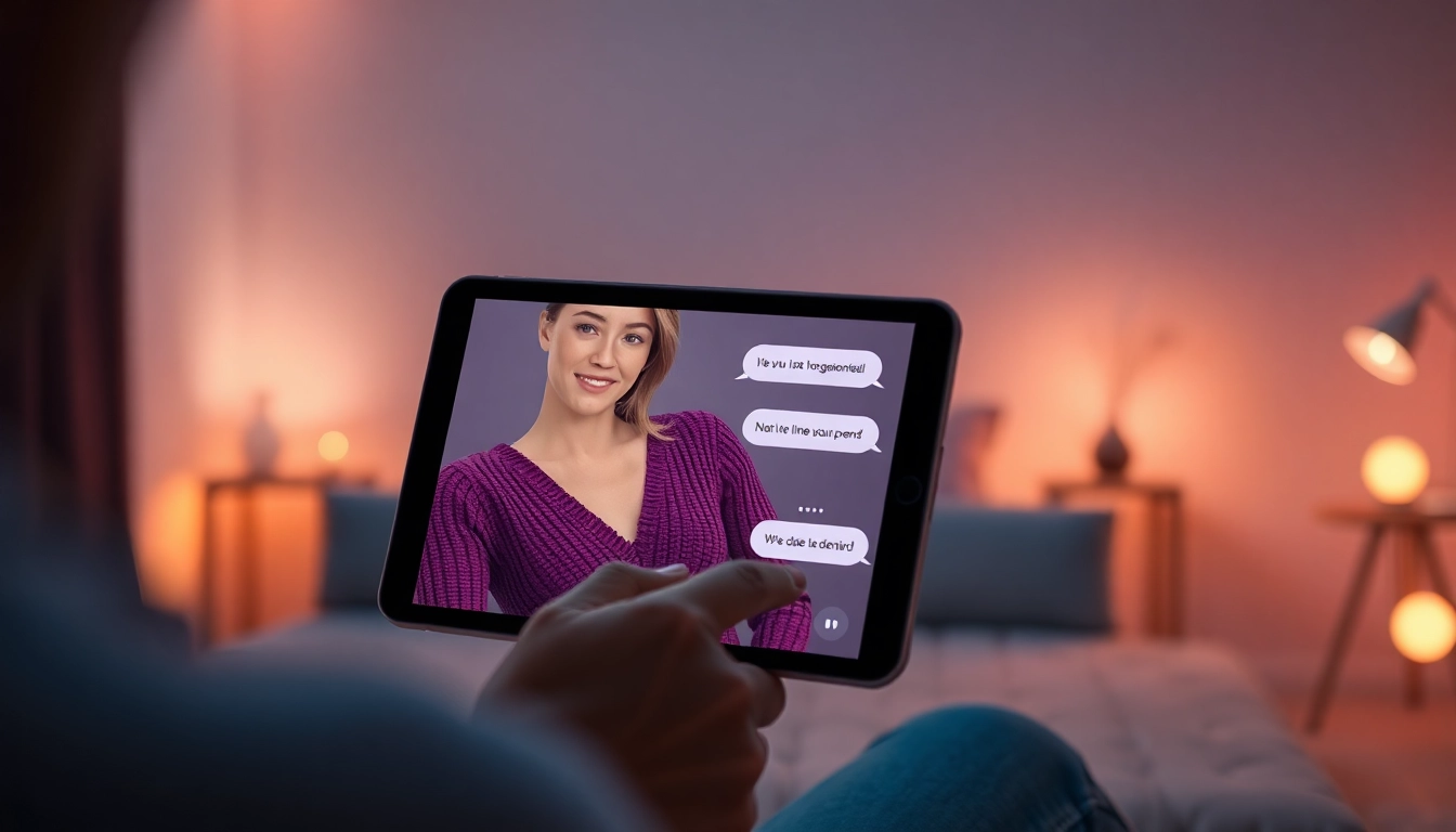 An inviting interface of an AI chat platform featuring a conversation with a digital AI girlfriend.