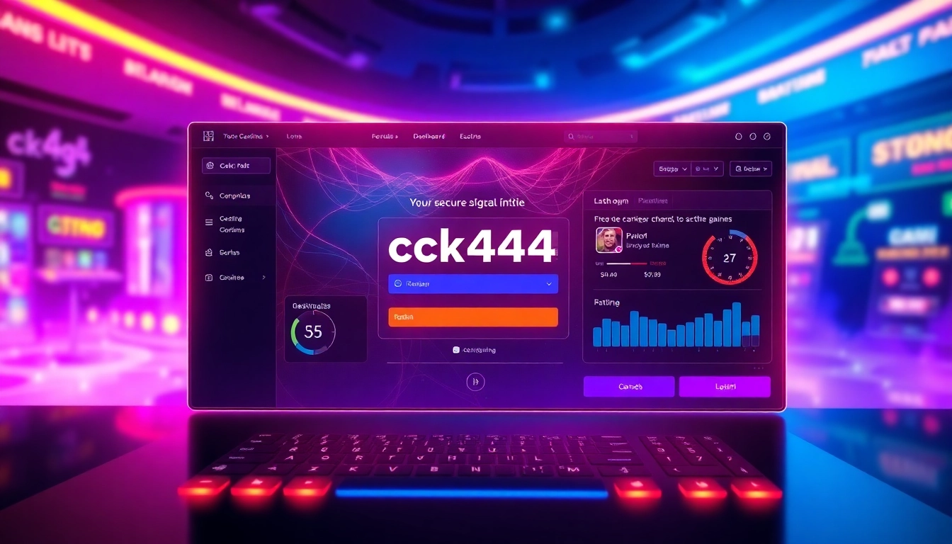 Seamless ck4444 login process on a modern, user-friendly gaming platform with vibrant visuals and secure access features.