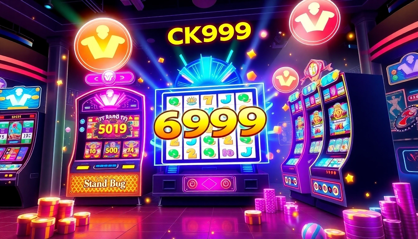 Screenshot showcasing the ck999 game interface with colorful slots and casino elements for an engaging user experience