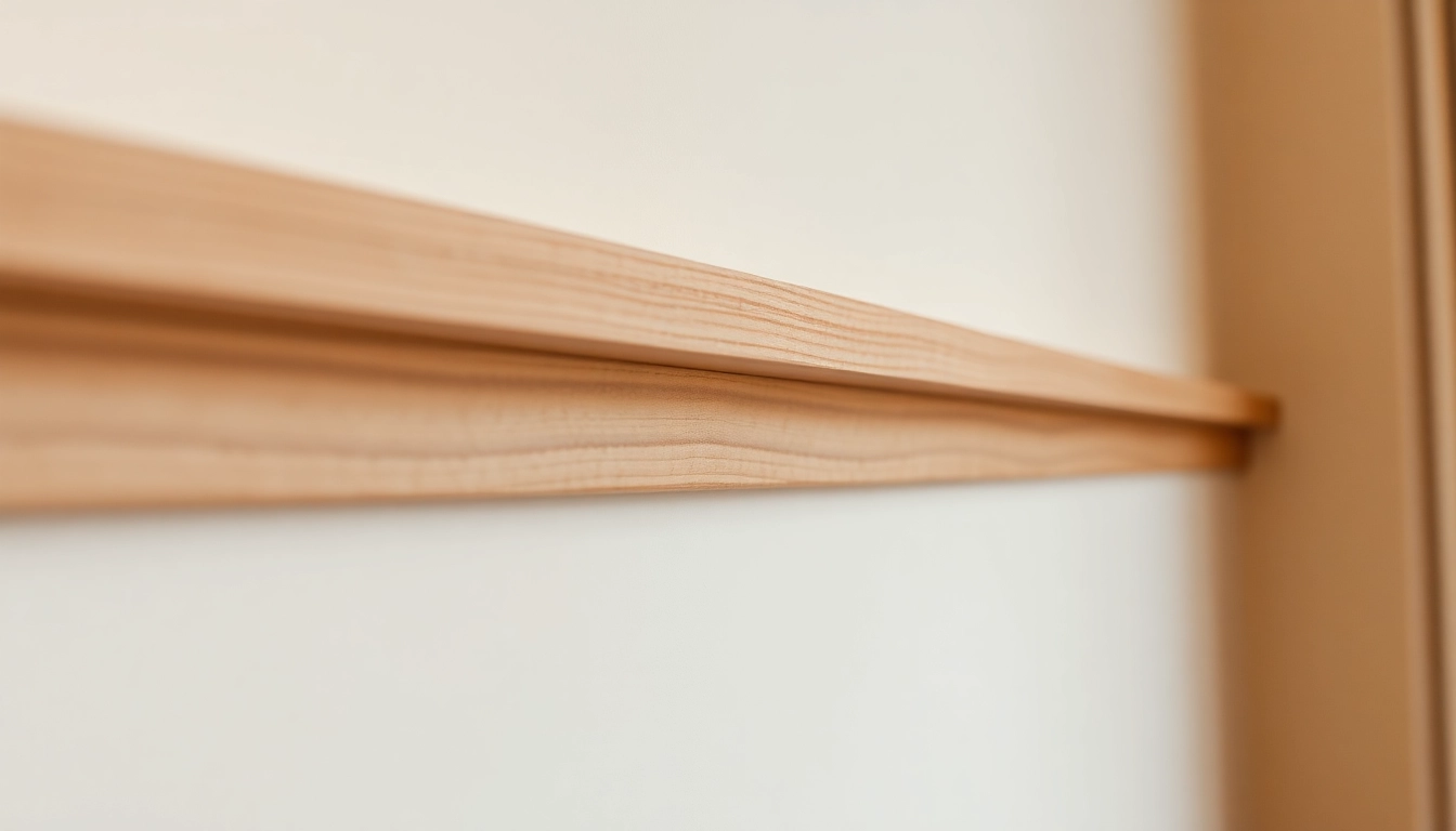 Close-up of high-quality finish trim showing smooth, detailed woodworking and precise installation in a modern interior for enhanced visual appeal and durability.