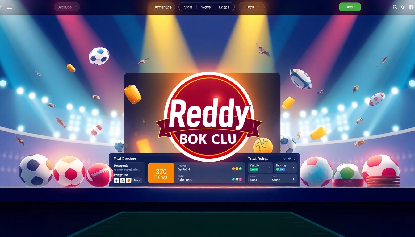 Reddy Book Club logo displayed on a sleek sports betting interface, engaging users with modern design and vibrant visuals.