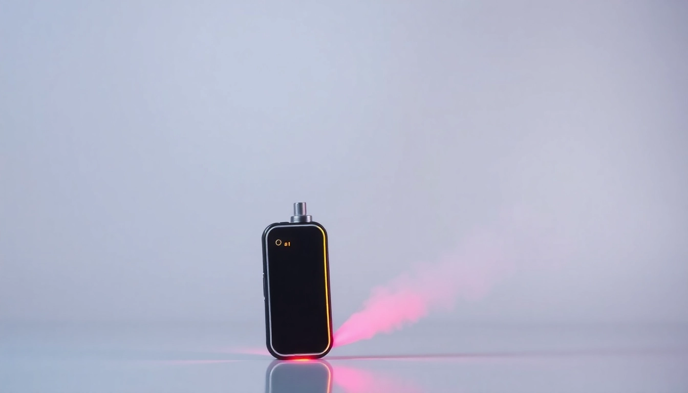 Elektronik sigara kullanımı ile ilgili modern ve şık bir vaporizer, detaylı ve dikkat çekici tasarım ile gösteriliyor.