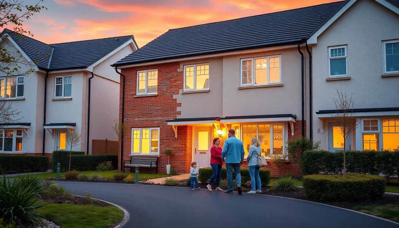 Residential Property News An attractive UK home exterior with family viewing houses,