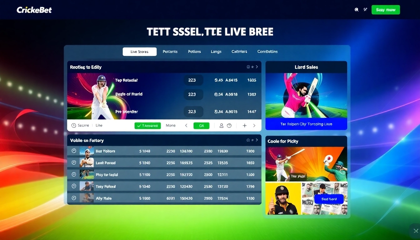 Professional cricket betting platform featuring Cricbet99 com interface with live scores and