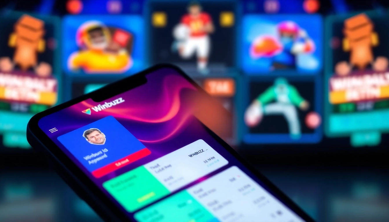 Winbuzz ID featured on a modern digital betting platform with vibrant colors and secure