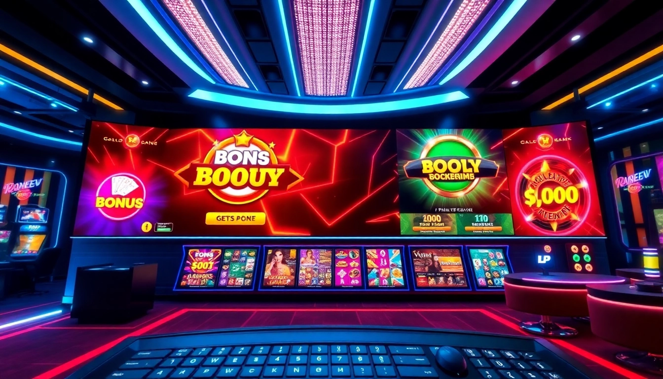 Top deneme bonusu veren siteler with attractive bonus offers highlighted on a vibrant casino