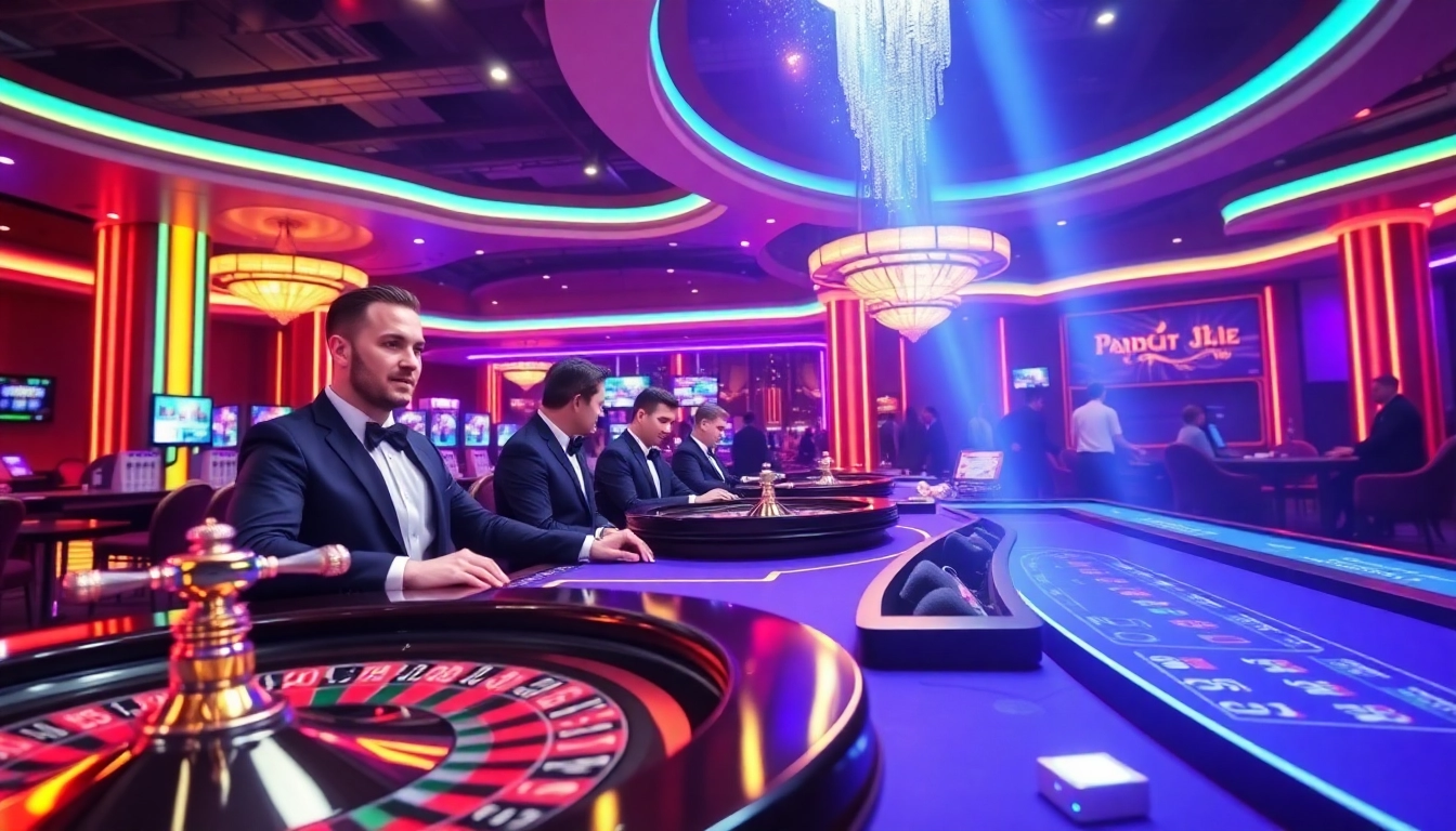 Canl casino siteleri showcasing professional dealers at vibrant gaming tables for trusted